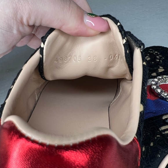 GUCCI WOMENS ACE LEATHER SNEAKERS SIZE EU 38 - Picture 7 of 7